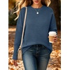 image:imageANRABESS Women Fall Oversized Long Batwing Sleeve Ribbed SweatersDusty Blue