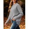 image:imageANRABESS Women Fall Oversized Long Batwing Sleeve Ribbed SweatersGray