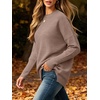 image:imageANRABESS Women Fall Oversized Long Batwing Sleeve Ribbed SweatersKhaki