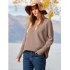 image:imageANRABESS Women Fall Oversized Long Batwing Sleeve Ribbed SweatersKhaki