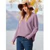 image:imageANRABESS Women Fall Oversized Long Batwing Sleeve Ribbed SweatersLight Purple