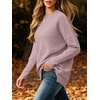 image:imageANRABESS Women Fall Oversized Long Batwing Sleeve Ribbed SweatersPink