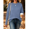 image:imageANRABESS Women Fall Oversized Long Batwing Sleeve Ribbed SweatersSmoky Blue