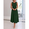 image:imageANRABESS Women Formal Sleeveless Midi DressDark Green