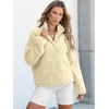 image:imageANRABESS Women Fuzzy Fleece Pullover Sherpa Jacket Sweatshirt with PocketsApricot