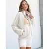 image:imageANRABESS Women Fuzzy Fleece Pullover Sherpa Jacket Sweatshirt with PocketsCream White