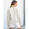 image:imageANRABESS Women Fuzzy Fleece Pullover Sherpa Jacket Sweatshirt with PocketsCream White