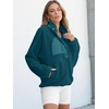 image:imageANRABESS Women Fuzzy Fleece Pullover Sherpa Jacket Sweatshirt with PocketsCyan