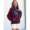 image:imageANRABESS Women Fuzzy Fleece Pullover Sherpa Jacket Sweatshirt with PocketsDull Purple