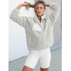 image:imageANRABESS Women Fuzzy Fleece Pullover Sherpa Jacket Sweatshirt with PocketsLight Grey