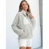 image:imageANRABESS Women Fuzzy Fleece Pullover Sherpa Jacket Sweatshirt with PocketsLight Grey