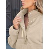 image:imageANRABESS Women Fuzzy Fleece Pullover Sherpa Jacket Sweatshirt with PocketsLight Khaki