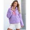 image:imageANRABESS Women Fuzzy Fleece Pullover Sherpa Jacket Sweatshirt with PocketsPurple