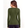 image:imageANRABESS Women Lightweight Wool Blend Fall Sweater Top Long Sleeve ShirtsArmy Green
