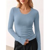 image:imageANRABESS Women Lightweight Wool Blend Fall Sweater Top Long Sleeve ShirtsBlue