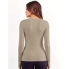 image:imageANRABESS Women Lightweight Wool Blend Fall Sweater Top Long Sleeve ShirtsLight Khaki