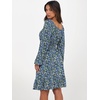 image:imageANRABESS Women Long Lantern Sleeve Square Neck Fall Short DressBlue Black Floral