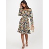 image:imageANRABESS Women Long Lantern Sleeve Square Neck Fall Short DressPrint Black Floral