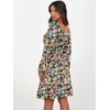 image:imageANRABESS Women Long Lantern Sleeve Square Neck Fall Short DressPrint Black Floral