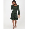 image:imageANRABESS Women Long Lantern Sleeve Square Neck Fall Short DressPrint Green Leaf