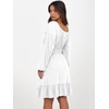 image:imageANRABESS Women Long Lantern Sleeve Square Neck Fall Short DressWhite