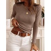 image:imageANRABESS Women Long Sleeve Knit Top Fall Lightweight Fitted Sweater ShirtsBrown