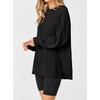 image:imageANRABESS Women Long Sleeve Shirts Fall Oversized Ribbed TopsBlack
