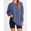 image:imageANRABESS Women Long Sleeve Shirts Fall Oversized Ribbed TopsBlue