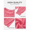image:imageANRABESS Women Long Sleeve Shirts Fall Oversized Ribbed TopsCoral Pink