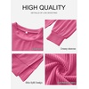 image:imageANRABESS Women Long Sleeve Shirts Fall Oversized Ribbed TopsHot Pink