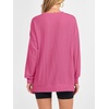 image:imageANRABESS Women Long Sleeve Shirts Fall Oversized Ribbed TopsHot Pink