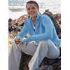 image:imageANRABESS Women Long Sleeve V Neck Fall Sweater Quarter Zip PulloverLight Blue