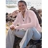 image:imageANRABESS Women Long Sleeve V Neck Fall Sweater Quarter Zip PulloverPink