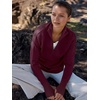 image:imageANRABESS Women Long Sleeve V Neck Fall Sweater Quarter Zip PulloverWine Red