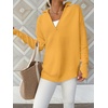 image:imageANRABESS Women Long Sleeve V Neck Fall Sweater Quarter Zip PulloverYellow