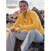 image:imageANRABESS Women Long Sleeve V Neck Fall Sweater Quarter Zip PulloverYellow