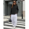 image:imageANRABESS Women Mock Neck Long Sleeve Shirts Striped Fall TopsBlack