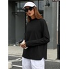 image:imageANRABESS Women Mock Neck Long Sleeve Shirts Striped Fall TopsBlack