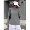 image:imageANRABESS Women Mock Neck Long Sleeve Shirts Striped Fall TopsBlack White Striped