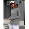 image:imageANRABESS Women Mock Neck Long Sleeve Shirts Striped Fall TopsBlack White Striped