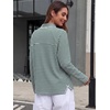 image:imageANRABESS Women Mock Neck Long Sleeve Shirts Striped Fall TopsGreen White Striped