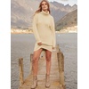 image:imageANRABESS Women Oversized Cowl Neck Fall Long Sleeve Sweater DressApricot