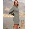 image:imageANRABESS Women Oversized Cowl Neck Fall Long Sleeve Sweater DressCoffee Gray