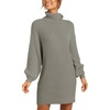 image:imageANRABESS Women Oversized Cowl Neck Fall Long Sleeve Sweater DressCoffee Gray