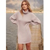image:imageANRABESS Women Oversized Cowl Neck Fall Long Sleeve Sweater DressLight Pink