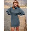 image:imageANRABESS Women Oversized Cowl Neck Fall Long Sleeve Sweater DressNavyblue