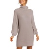 image:imageANRABESS Women Oversized Cowl Neck Fall Long Sleeve Sweater DressPink Apricot