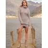 image:imageANRABESS Women Oversized Cowl Neck Fall Long Sleeve Sweater DressPink Apricot