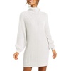 image:imageANRABESS Women Oversized Cowl Neck Fall Long Sleeve Sweater DressWhite