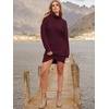 image:imageANRABESS Women Oversized Cowl Neck Fall Long Sleeve Sweater DressWine